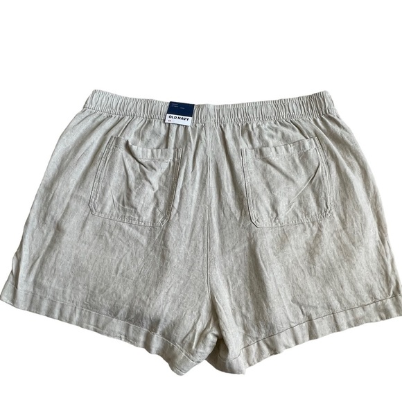 Old Navy Women’s High Waisted Linen Blend Utility Shorts Plus Size 3X Pull On - Picture 6 of 9